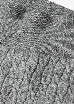 bonprix bonprix Pantalón de punto con patrón trenzado Gris jaspeado New