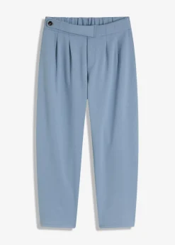 bonprix bonprix Pantalón de punto con pinzas Azul ahumado Online