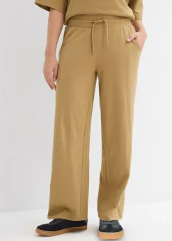 bonprix bonprix Pantalón de punto de interlock Marrón caqui Discount