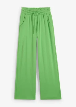 bonprix bonprix Pantalón de punto de interlock Verde trébol Online