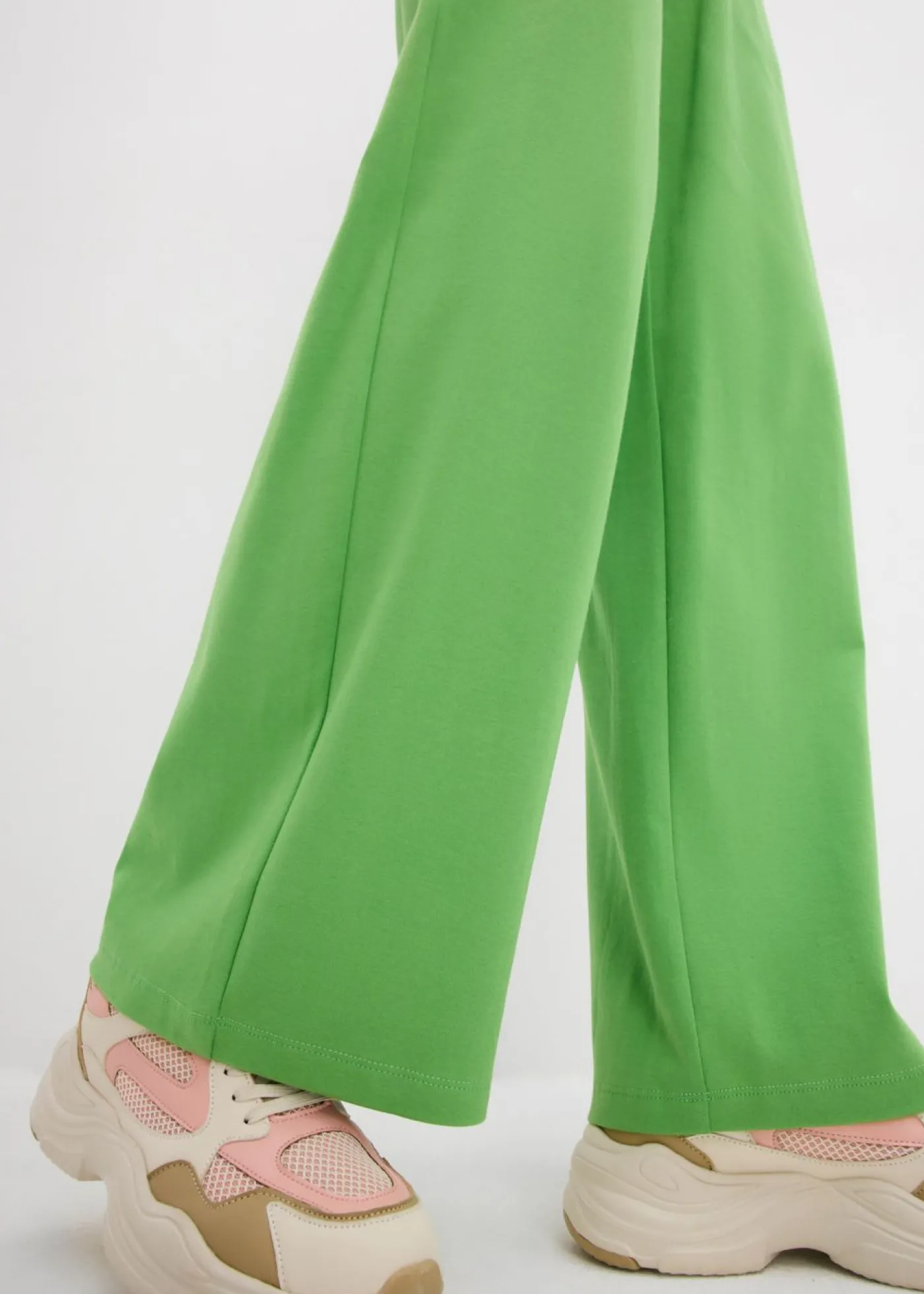 bonprix bonprix Pantalón de punto de interlock Verde trébol Online