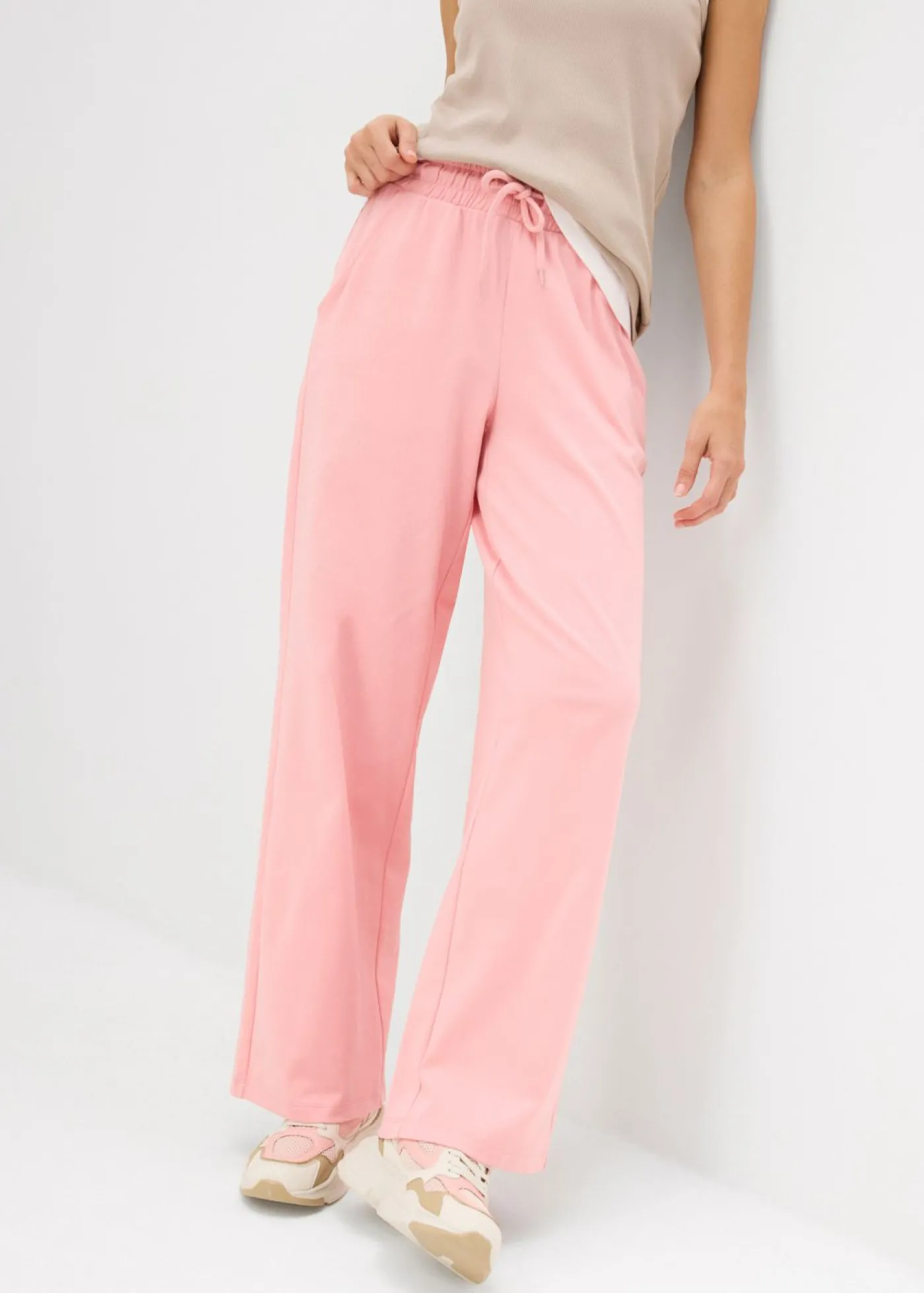 bonprix bonprix Pantalón de punto de interlock rosa pálido Outlet