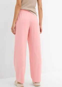 bonprix bonprix Pantalón de punto de interlock rosa pálido Outlet
