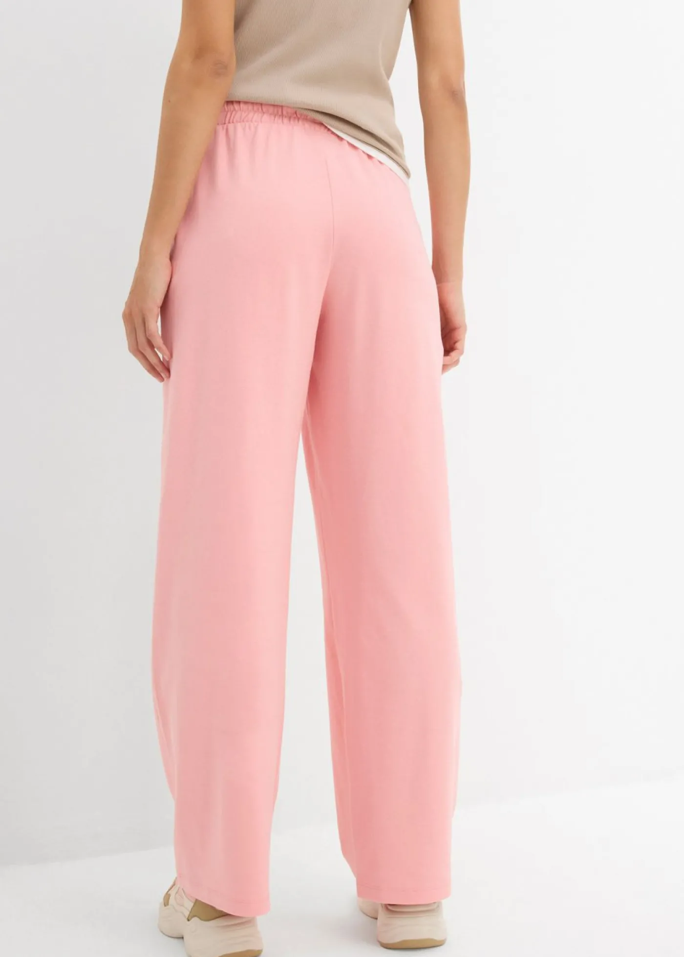 bonprix bonprix Pantalón de punto de interlock rosa pálido Outlet