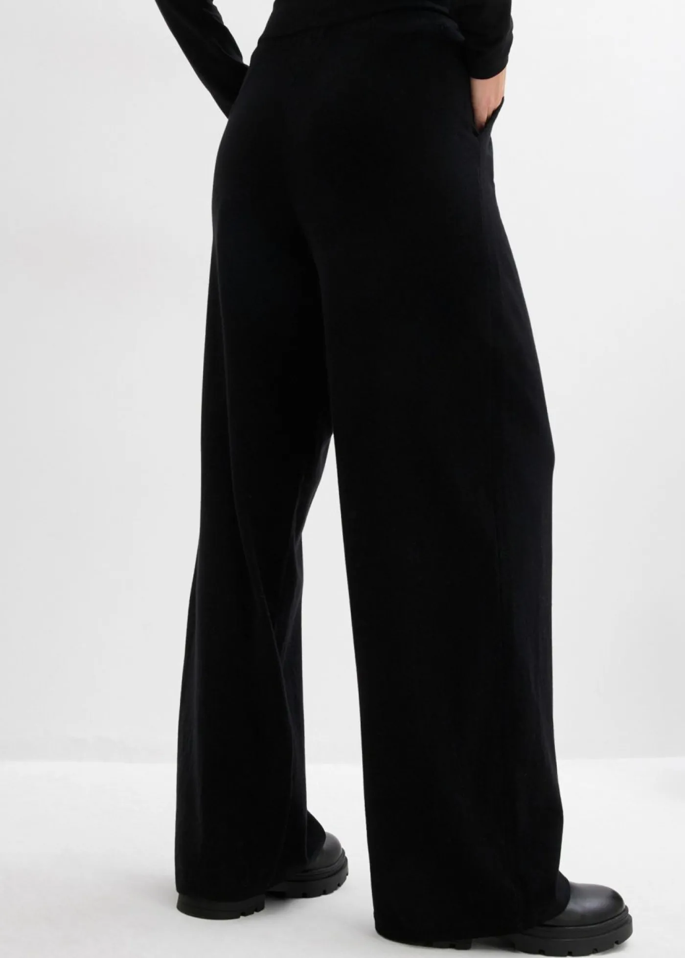 bonprix bonprix Pantalón de punto de mezcla de cachemir suave Negro Best