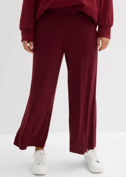 bonprix bonprix Pantalón de punto de mezcla de viscosa fluida, largo 7/8 rojo avellana Best