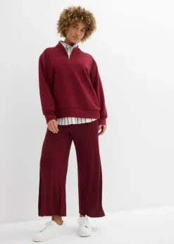 bonprix bonprix Pantalón de punto de mezcla de viscosa fluida, largo 7/8 rojo avellana Best