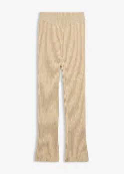 bonprix bonprix Pantalón de punto de mezcla de viscosa suave Arena claro Sale