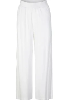 bonprix bonprix Pantalón de punto de mezcla de viscosa fluida, largo 7/8 Blanco Sale