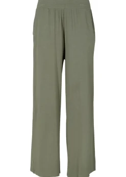 bonprix bonprix Pantalón de punto de mezcla de viscosa fluida, largo 7/8 Verde oliva Clearance