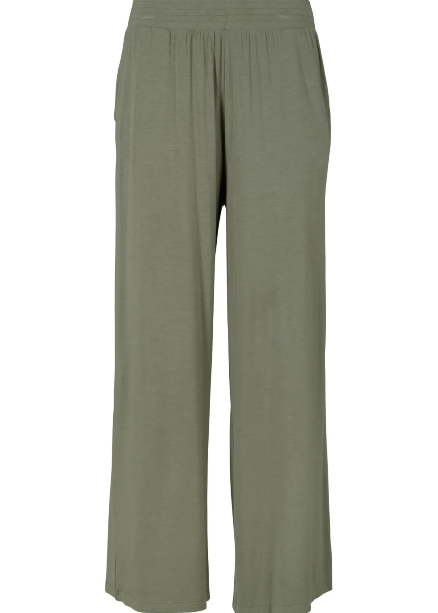 bonprix bonprix Pantalón de punto de mezcla de viscosa fluida, largo 7/8 Verde oliva Clearance