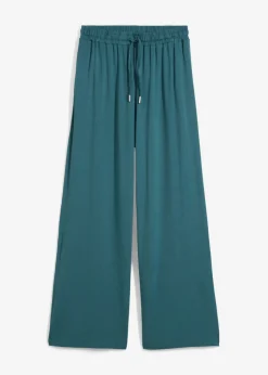 bonprix bonprix Pantalón de punto de viscosa fluida verde pimiento Sale