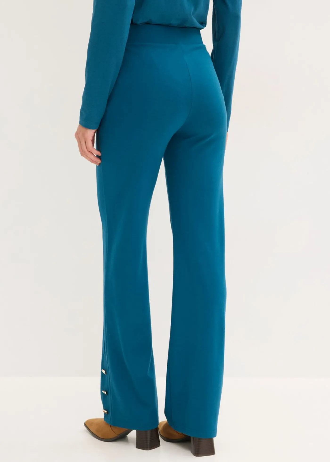 bonprix bonprix Pantalón de Punto di Roma Petróleo azul Outlet