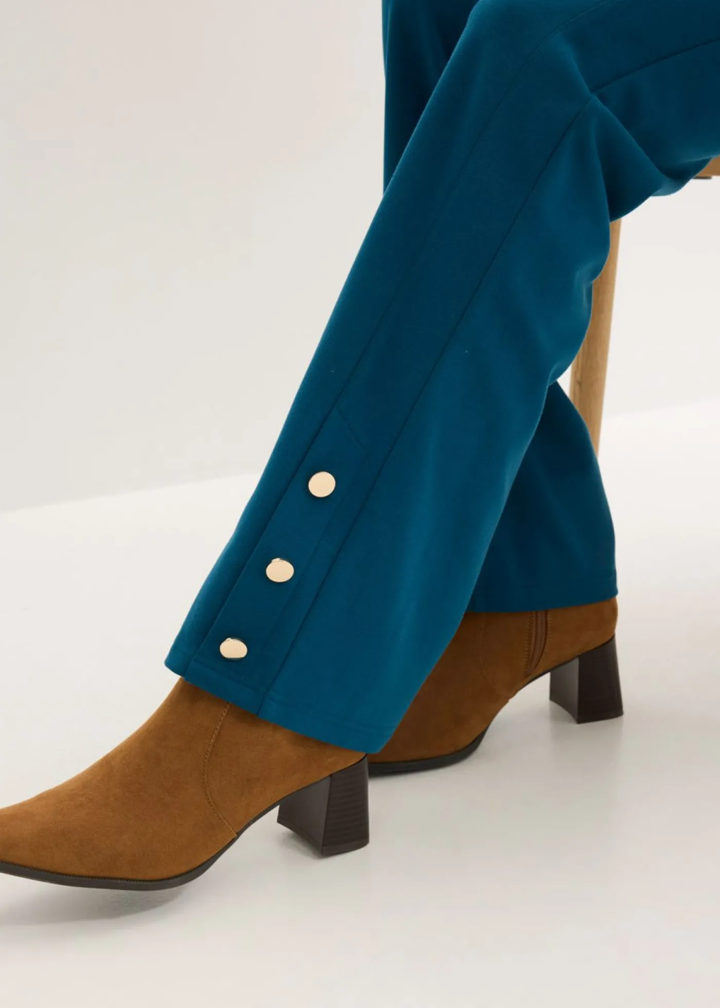 bonprix bonprix Pantalón de Punto di Roma Petróleo azul Outlet