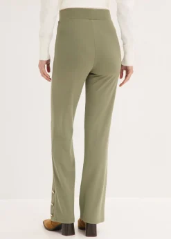 bonprix bonprix Pantalón de Punto di Roma Verde oliva Hot