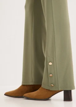 bonprix bonprix Pantalón de Punto di Roma Verde oliva Hot