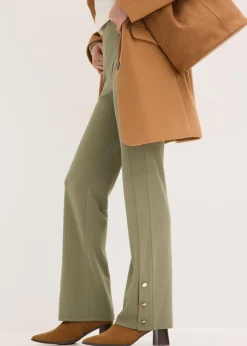 bonprix bonprix Pantalón de Punto di Roma Verde oliva Hot