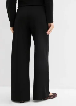 bonprix bonprix Pantalón de Punto di Roma Negro Online