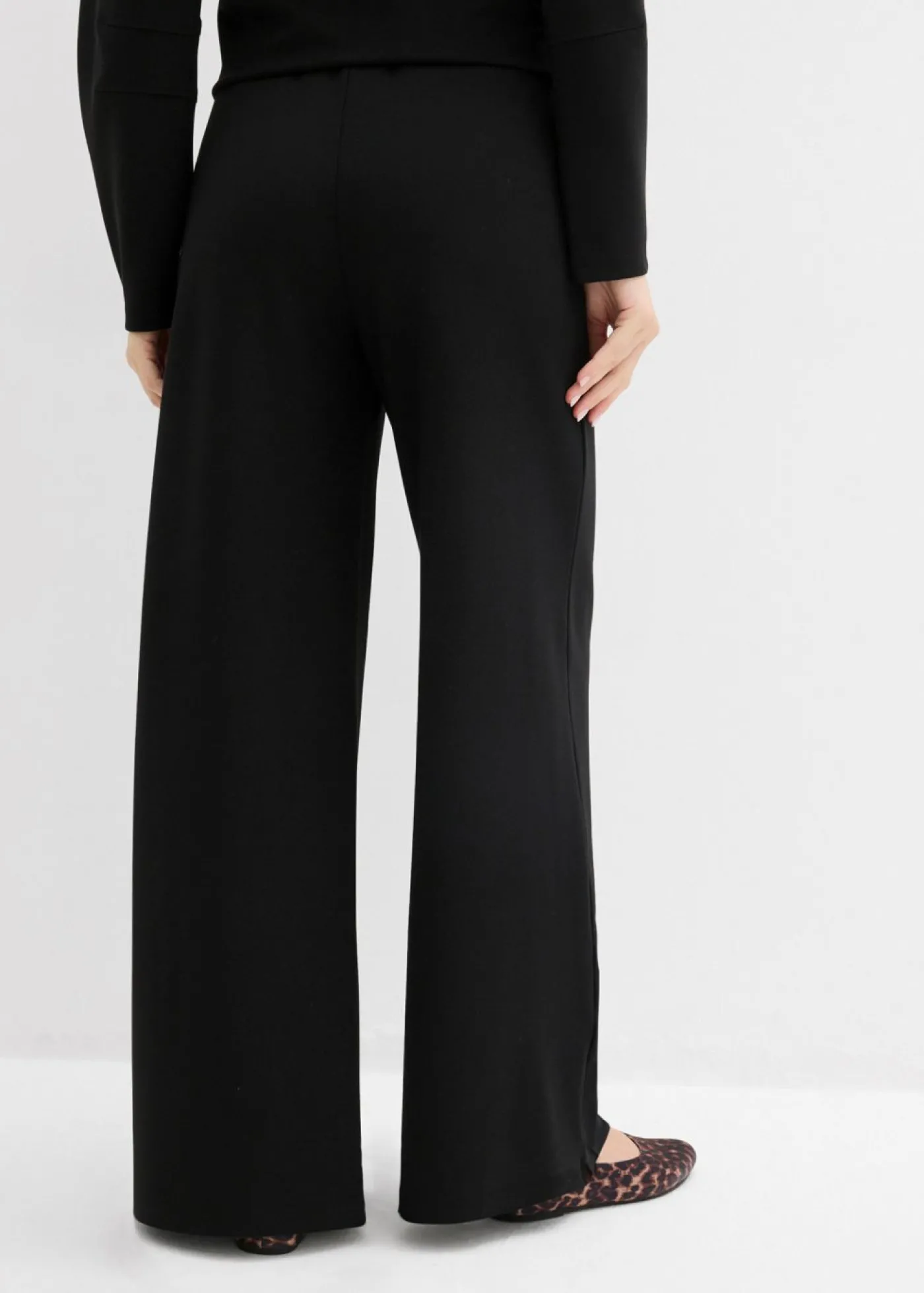 bonprix bonprix Pantalón de Punto di Roma Negro Online