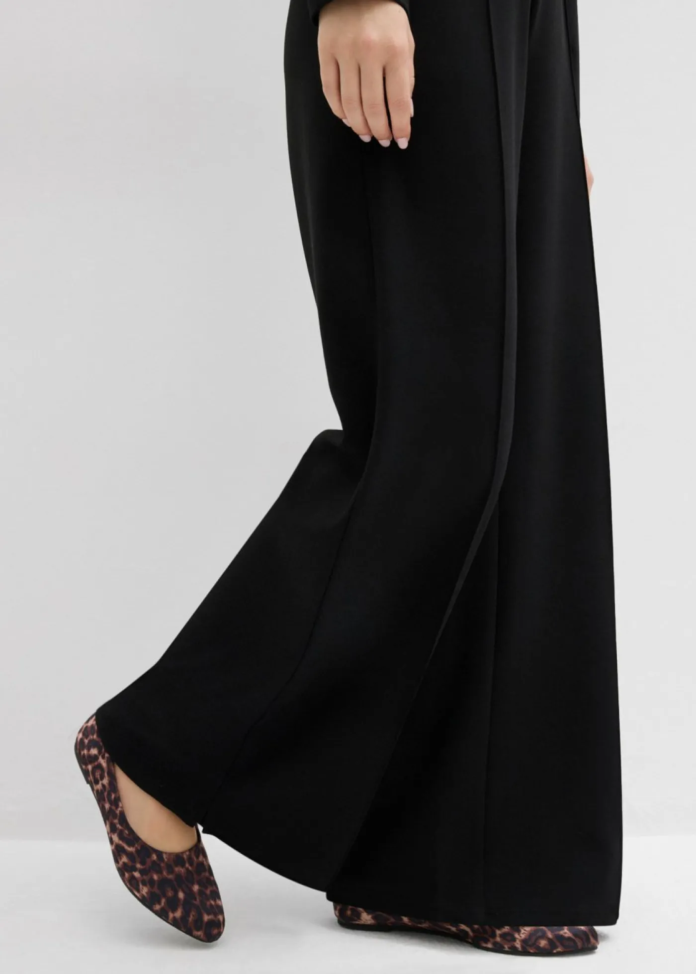 bonprix bonprix Pantalón de Punto di Roma Negro Online