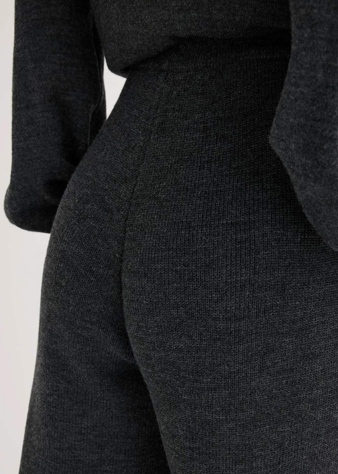 bonprix bonprix Pantalón de punto fino antracita jaspeado moteado New