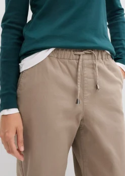 bonprix bonprix Pantalón de sarga Marrón grisáceo Sale