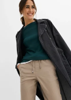 bonprix bonprix Pantalón de sarga Marrón grisáceo Sale
