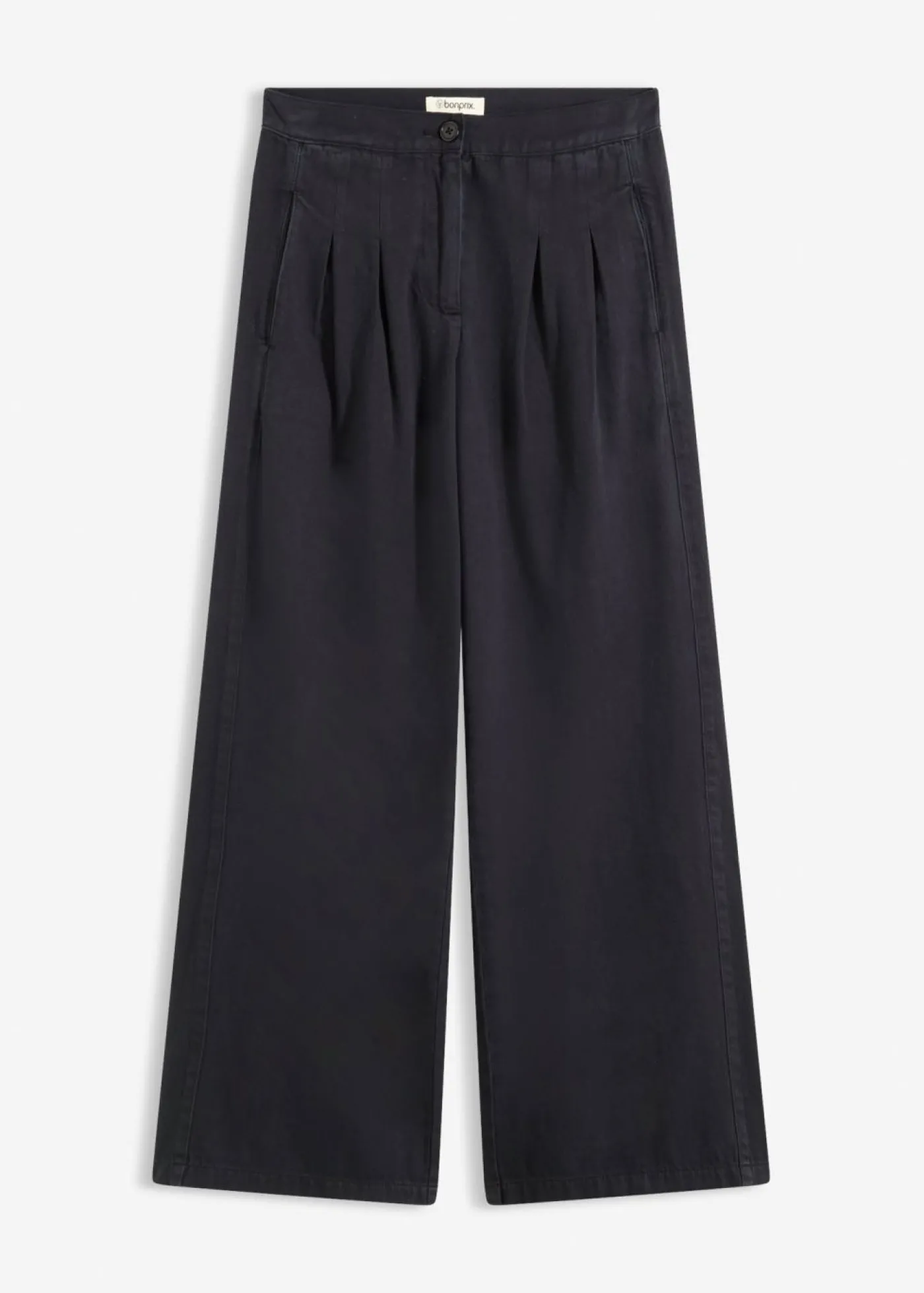 bonprix bonprix Pantalón de sarga de algodón puro Negro Sale