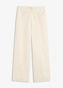 bonprix bonprix Pantalón de sarga de algodón puro gris guijarro Hot