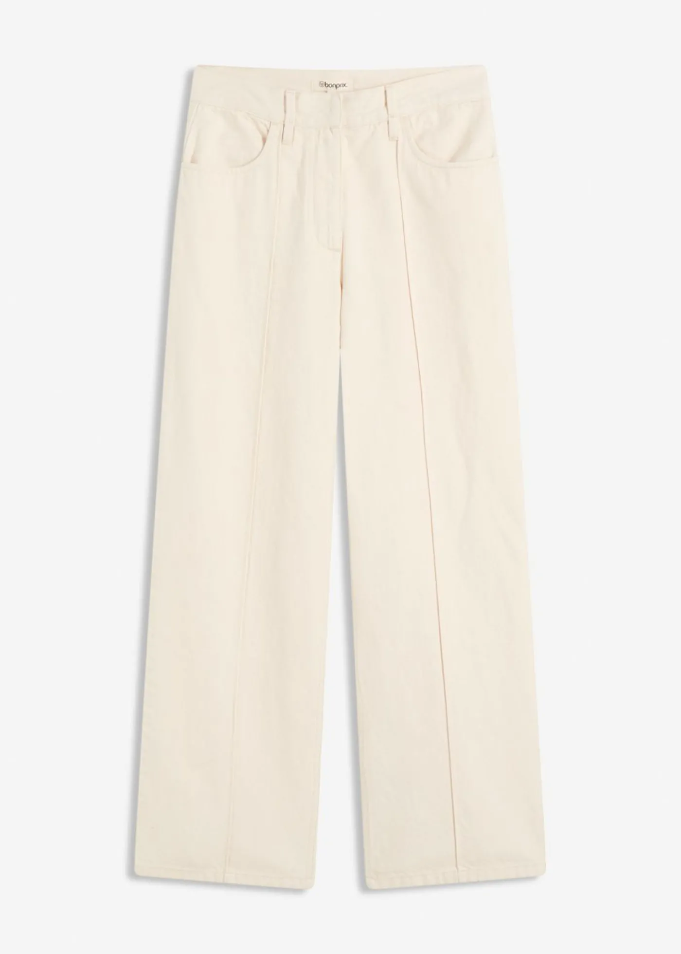 bonprix bonprix Pantalón de sarga de algodón puro gris guijarro Hot