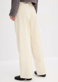 bonprix bonprix Pantalón de sarga de algodón puro gris guijarro Hot