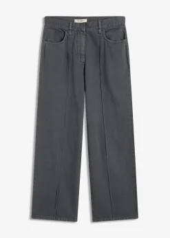 bonprix bonprix Pantalón de sarga de algodón puro pizarra Discount