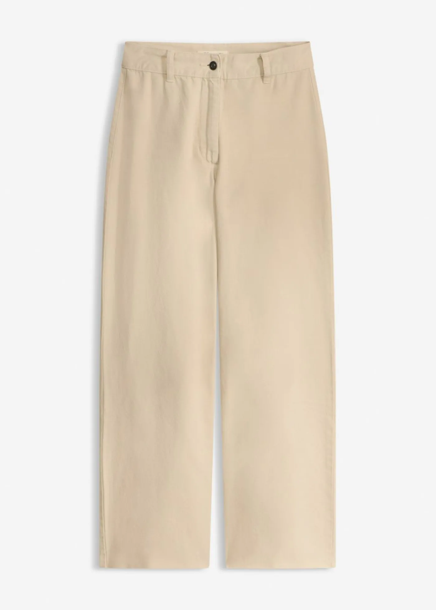 bonprix bonprix Pantalón de sarga de algodón puro Arena claro Outlet