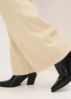 bonprix bonprix Pantalón de sarga de algodón puro Arena claro Outlet
