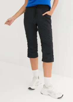 bonprix bonprix Pantalón de senderismo funcional, con largo capri Negro Hot