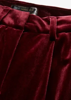 bonprix bonprix Pantalón de terciopelo suave rojo avellana Clearance