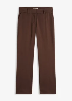 bonprix bonprix Pantalón de traje con aberturas Marrón oscuro Discount