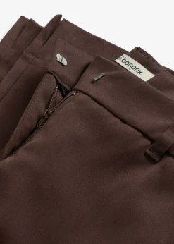bonprix bonprix Pantalón de traje con aberturas Marrón oscuro Discount