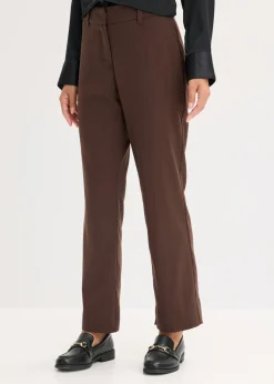 bonprix bonprix Pantalón de traje con aberturas Marrón oscuro Discount