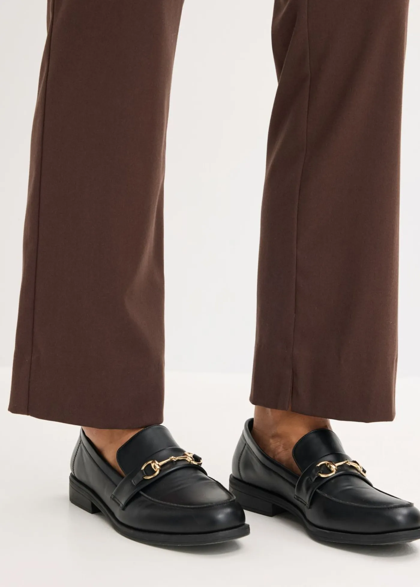 bonprix bonprix Pantalón de traje con aberturas Marrón oscuro Discount