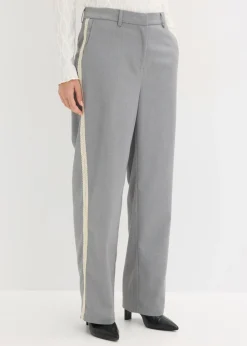 bonprix bonprix Pantalón de traje con cinturilla cómoda gris moteado Online