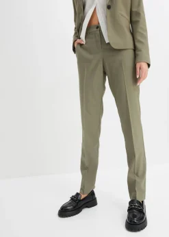 bonprix bonprix Pantalón de traje con pinzas Verde oliva Online