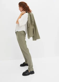 bonprix bonprix Pantalón de traje con pinzas Verde oliva Online