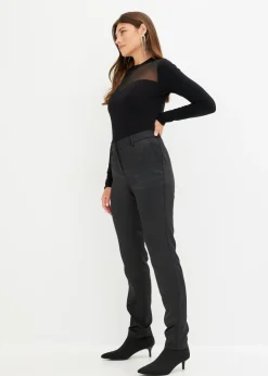 bonprix bonprix Pantalón de traje de satén fino Negro Outlet