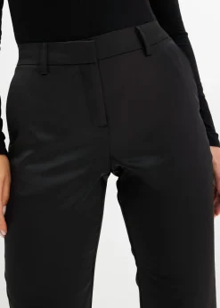 bonprix bonprix Pantalón de traje de satén fino Negro Outlet