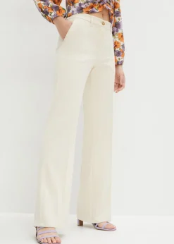 bonprix bonprix Pantalón de traje flared gris guijarro Clearance