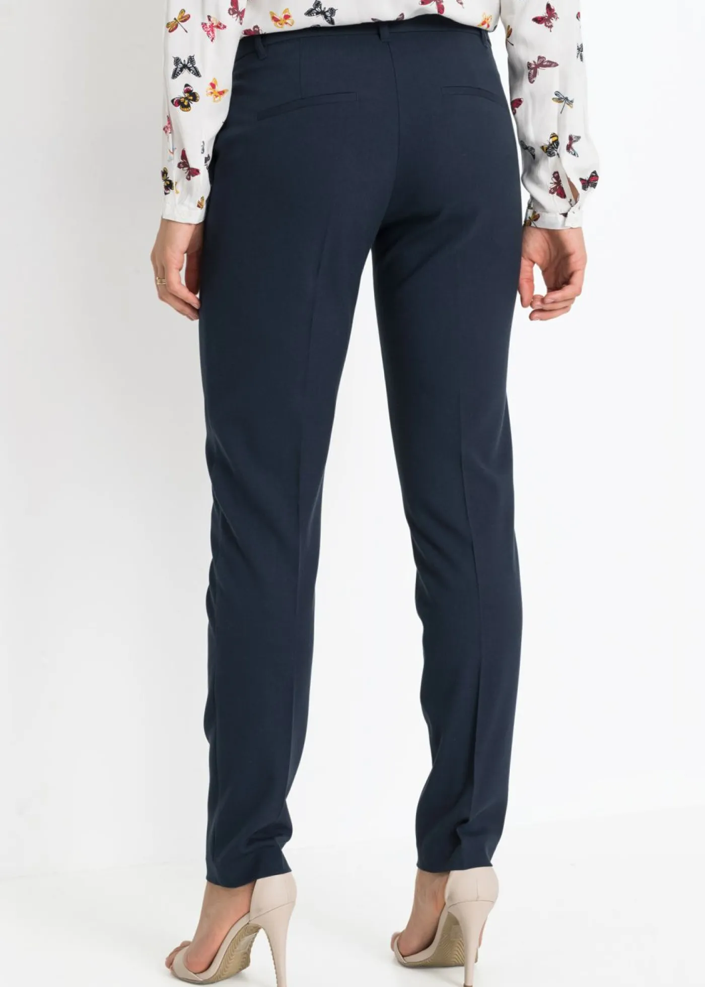 bonprix bonprix Pantalón de traje, petite Azul marino Discount