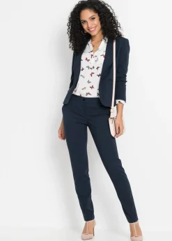 bonprix bonprix Pantalón de traje, petite Azul marino Discount