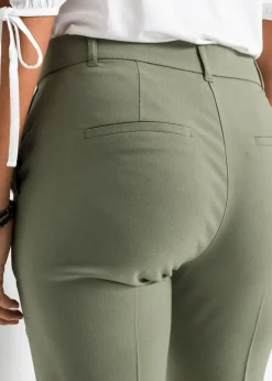 bonprix bonprix Pantalón de traje, petite Verde oliva Discount