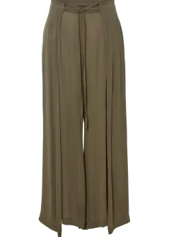 bonprix bonprix Pantalón de viscosa fluida Verde grisáceo Best